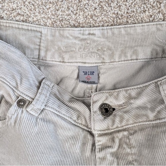 Silver Jeans Co Corduroy Flare Bootcut Women's Pants Tan Beige Size 31 - Picture 4 of 11